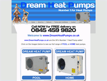 Tablet Screenshot of dreamheatpumps.co.uk